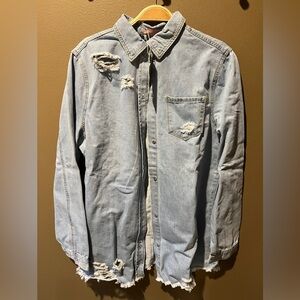 Dreamy Light Wash Denim Shirt